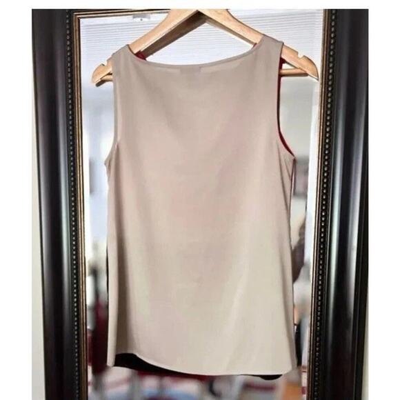 Ann Taylor Red/Black Sleeveless Blouse Size 4 - Polyester - Picture 3 of 5